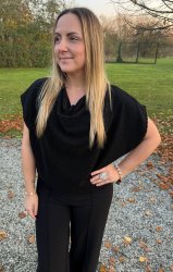 Thea- Topp - Svart/Glitter - Nyhet