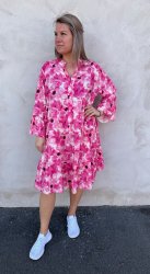 Tyril- Klänning - Flower - Cerise -  Nyhet