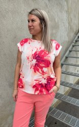 Vilja LOW-404- Topp - Korall flower - Nyhet