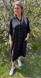 Violetta - Linneklänning  - Svart - Nyhet