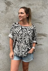 Carla - Bomullstopp - Zebra  - Cream-  Nyhet