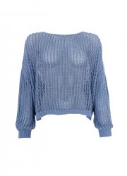 Zelina - Stickad tröja  - Denimblå- Nyhet