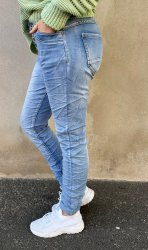 Zelma - Jeans med knappar L98 - Ljustvätt  - Nyhet