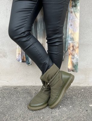 Sia - Puffer Boots - Army -  Nyhet
