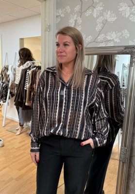 Alexandra - Blus - Glittrig - Svart/Brun/Beige - Nyhet