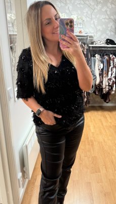 BCFitz - Topp  - Glitter - Svart - Nyhet