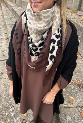 Lovie  - Halsduk - Brun/Svart/Beige -Nyhet